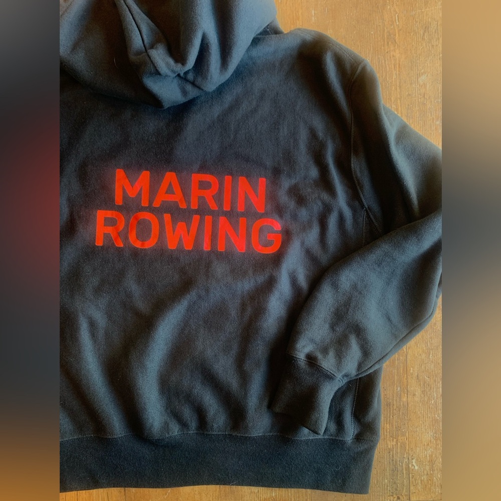 Champion Black Hoodie for Marin Rowing
